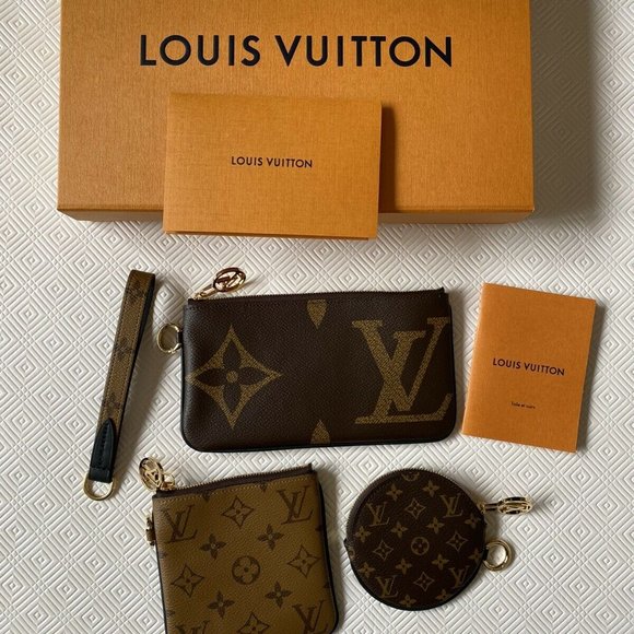 Louis Vuitton Accessories - LOUIS VUITTON Reverse Trio Pochette Canvas Giant Mono M68756 Authentic